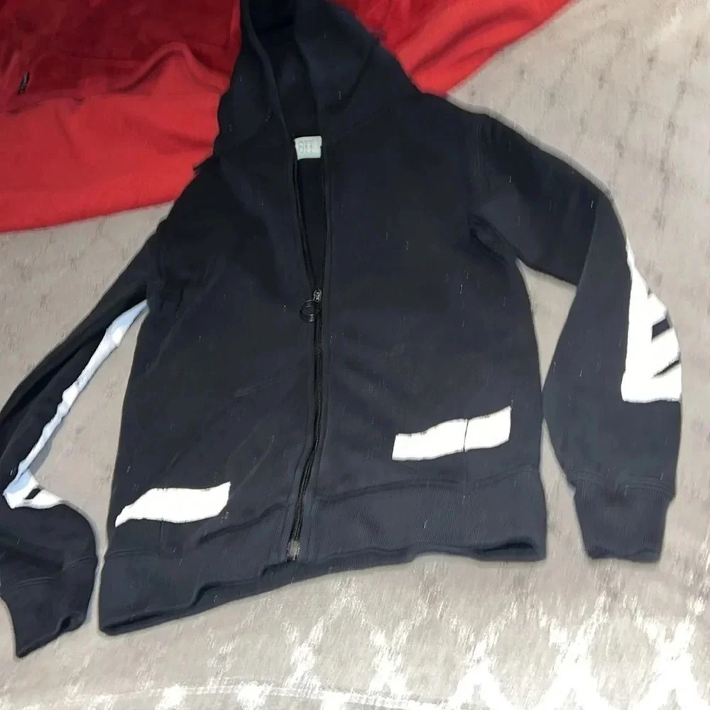 🎉HP🎉Off White Caravagio Diag Arrows Long sleeve Zipper  Hoodie Sz XS - Picture 10 of 15